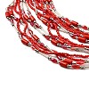 Bohemia Style Glass Seed Bead Multi-strand Necklaces NJEW-H063-01P-04-3