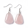 Gemstone Trapezoid Dangle Earrings EJEW-D188-02P-2