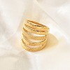 304 Stainless Steel Multi-layer Finger Ring for Unisex RJEW-Z076-08G-04-3