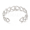 Non-Tarnish 304 Stainless Steel Heart Open Cuff Bangle for Women BJEW-L682-001P-2