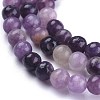 Natural Lepidolite/Purple Mica Stone Beads Strands X-G-K415-4mm-4