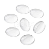 Transparent Oval Glass Cabochons X-GGLA-R022-14x10-4