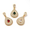 Brass Micro Pave Cubic Zirconia Pendants KK-H433-47G-1