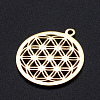 Ion Plating(IP) 304 Stainless Steel Sacred Geometric Pendants A-STAS-S105-JN899-2-2