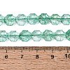 Transparent Crackle Glass Beads Strands GLAA-Q108-03A-08-4