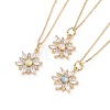 Brass Micro Pave Cubic Zirconia Pendant Necklaces NJEW-JN02523-M-1