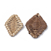 Handmade Reed Cane/Rattan Woven Beads X-WOVE-Q075-07-1