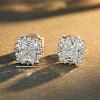 925 Sterling Silver Micro Pave Cubic Zirconia Square Stud Earrings for Women QK6381-2-1
