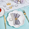 16Pcs 2 Colors Leaf Alloy Napkin Rings AJEW-GF0013-15-4