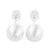 Round Ball Drawbench Brass Ear False Plugs for Women LS-EJEW-G391-24D-S-2