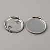 Flat Round Iron Badge Button Parts DIY-WH0297-15C-2