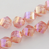 Electroplate Glass Beads Strands EGLA-R031-6mm-21-1