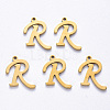 PVD Vacuum Plating 201 Stainless Steel Charms LS-STAS-R105-R-G-2