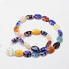 Handmade Millefiori Glass Bead Strands LAMP-G107-01-2