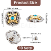 10Pcs Antique Silver Alloy Decorative Rivets BUTT-GF0004-22A-2