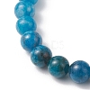 8.5MM Round Dyed Natural Quartz & Blue Quart & Apatite & White Moonstone Stretch Beaded Bracelets BJEW-JB12986-03-2