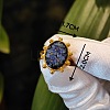 304 Stainless Steel with Epoxy Dried Flower Cuff Rings FS-WG90479-03-1