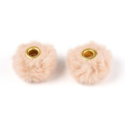 Imitation Rabbit Hair European Beads FIND-WH0126-574S-1