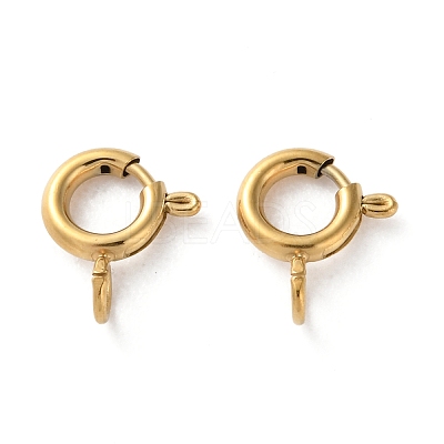 Ion Plating(IP) 304 Stainless Steel Spring Ring Clasps X-STAS-C114-04A-G-1