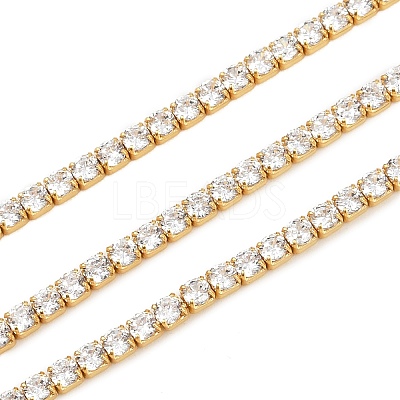 925 Sterling Silver Clear Cubic Zirconia Chains STER-C016-02A-G02-1