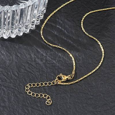 1.2MM 304 Stainless Steel Boston Link Chain Necklaces NJEW-D328-01G-03-1