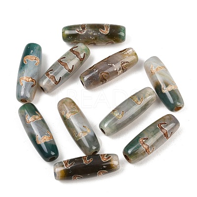 Tibetan Style dZi Beads TDZI-E004-62-1