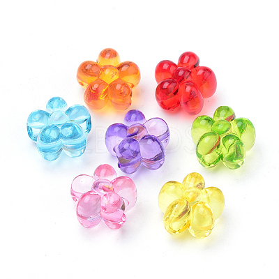 Transparent Acrylic European Beads TACR-S144-14-1