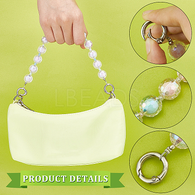 4Pcs 4 Colors Candy AB Colored Round Plastic Beaded Bag Handle DIY-WR0001-77-1