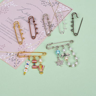 Iron Brooch Findings KK-Q491-B-1