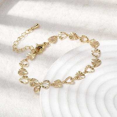 Brass Link Bracelest for Women BJEW-K298-05G-1