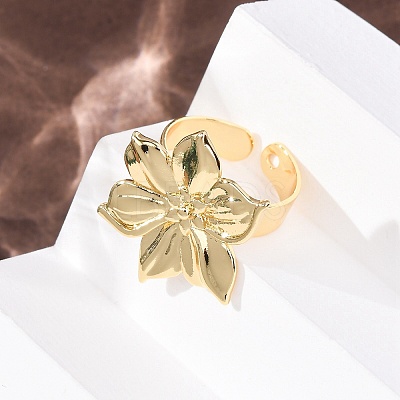 Brass Cuff Open Rings LS-RJEW-Z129-02G-04-1