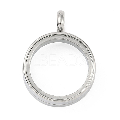 304 Stainless Stee Locket Pendants STAS-S132-16P-02-1