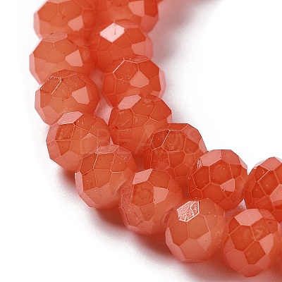 Baking Paint Imitation Jade Glass Bead Strands DGLA-A034-J6MM-A12-1