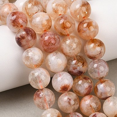 Heated Natural Citrine Beads Strands G-S362-105C-1