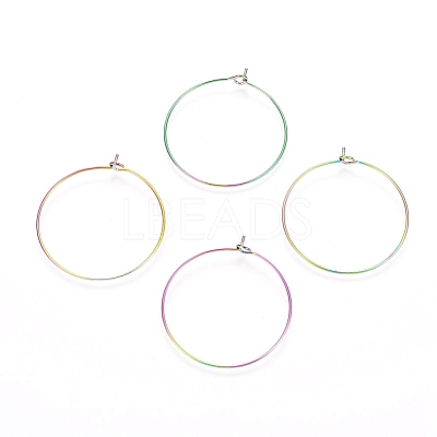 Ion Plating(IP) 316L Surgical Stainless Steel Hoop Earring Findings STAS-D164-01M-1