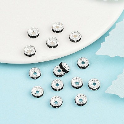 Brass Grade A Rhinestone Spacer Beads RB-A004-12-1