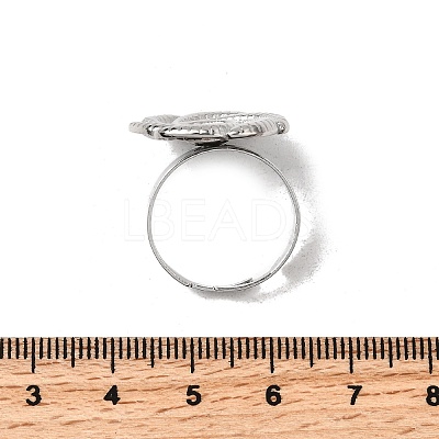 304 Stainless Steel Cuff Ring Components STAS-P403-09P-1