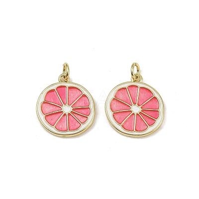 Brass Enamel Pendants KK-H072-14G-1
