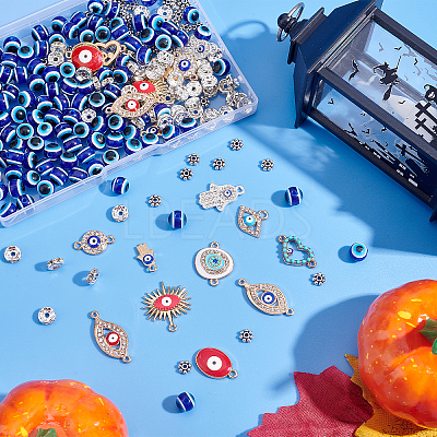 Evil Eye Jewelry Making Finding Kit DIY-PH0008-36-1