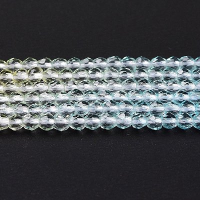 Transparent Gradient Color Glass Beads Strands GLAA-G101-2mm-16-1