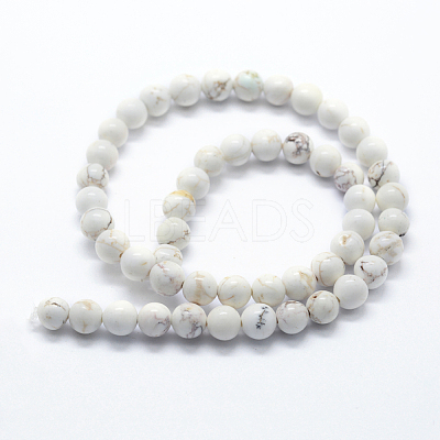 Natural Magnesite Beads Strands G-I199-27-8mm-1