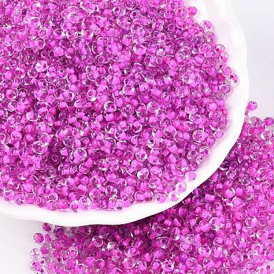 8/0 Inside Colours Transparent Glass Seed Beads SEED-T007-06J-1