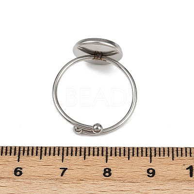 304 Stainless Steel Cuff Ring Components STAS-D372-03P-03-1