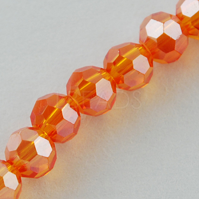 Electroplate Glass Bead Strands EGLA-R015-6mm-28-1