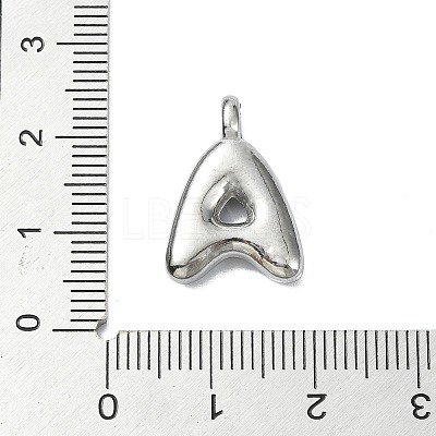 304 Stainless Steel Alphabet Pendants STAS-U033-02P-1