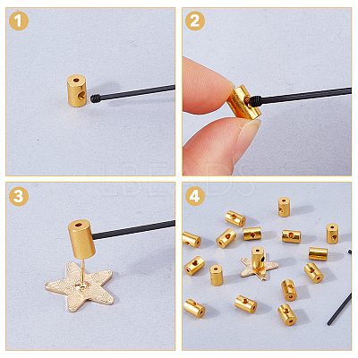 Alloy and Brass Pin Keepers Locking Clasps TOOL-WH0059-082A-G-1