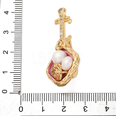 Brass Twister Clasps KK-A256-03G-1