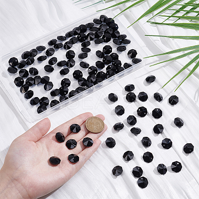 120Pcs Electroplate Glass Links Connectors GLAA-SP0001-71-1