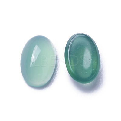 Natural Dyed & Heated Green Onyx Agate Cabochons G-F605E-12A-1