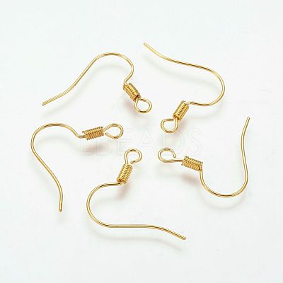 Brass Earring Hooks KK-Q363-G-NF-1